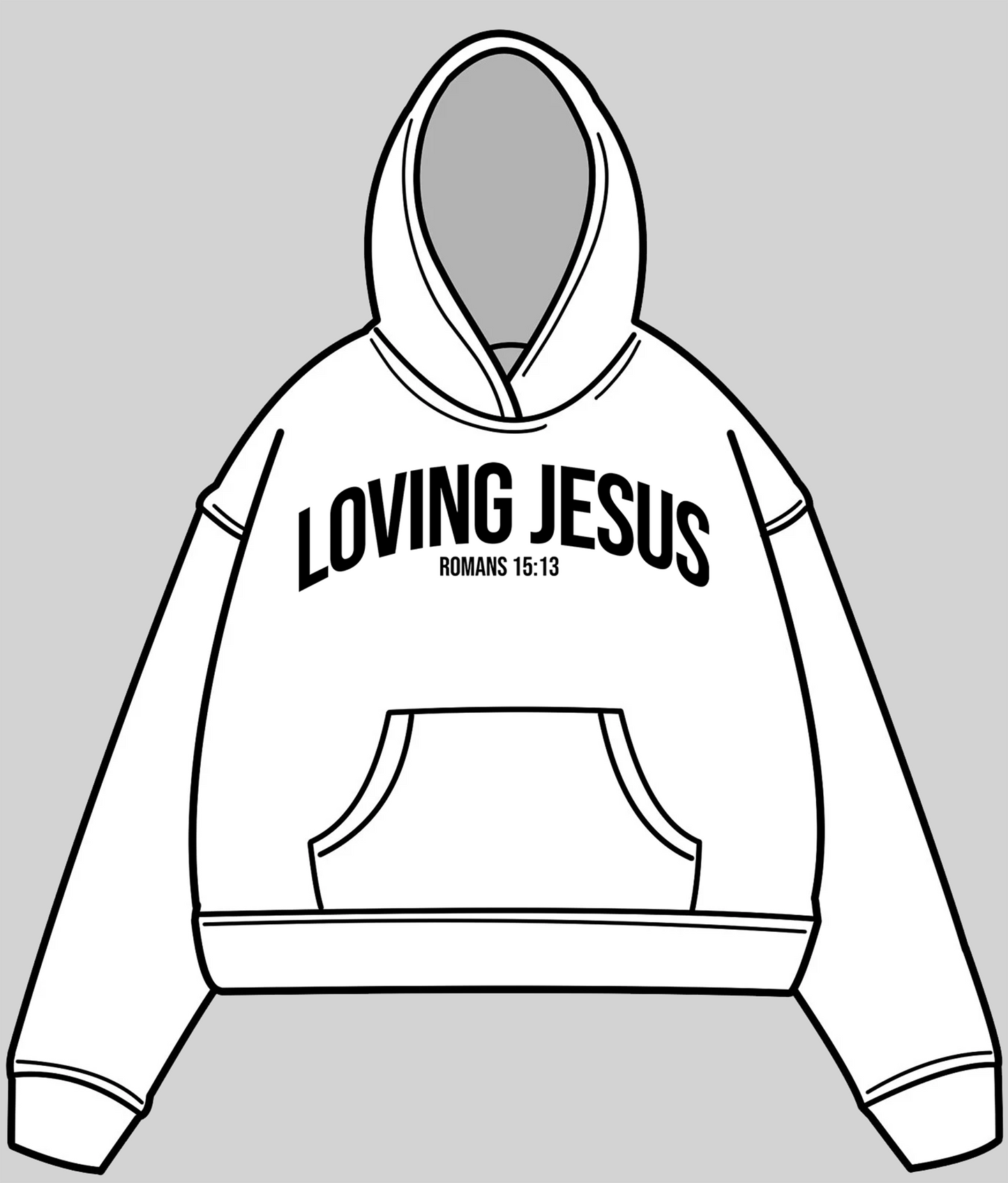 LOVING JESUS PUFF PRINT HOODIE